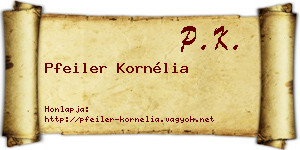 Pfeiler Kornélia névjegykártya